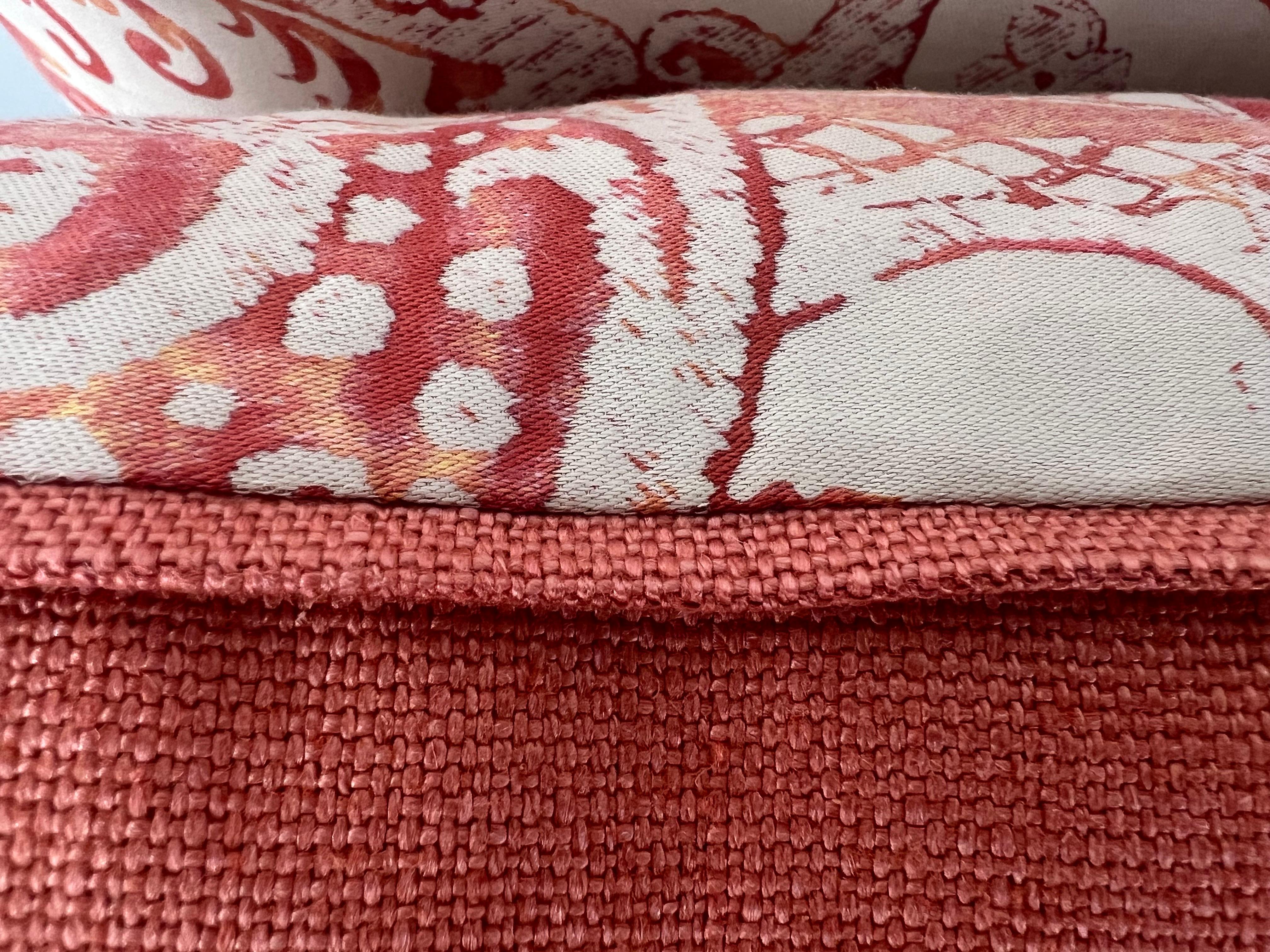Paar Fortuny-Textilkissen mit Mazianno-Muster (Baumwolle) im Angebot