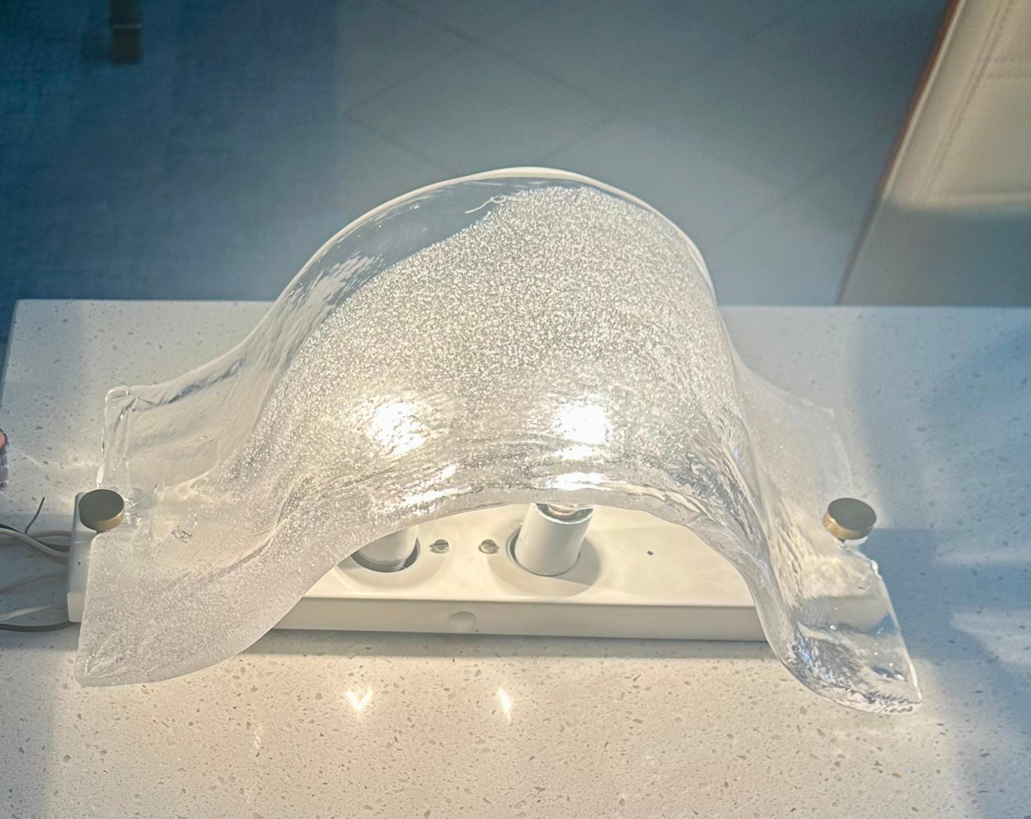 Pareja de apliques de cristal italiano Mazzega en venta 13