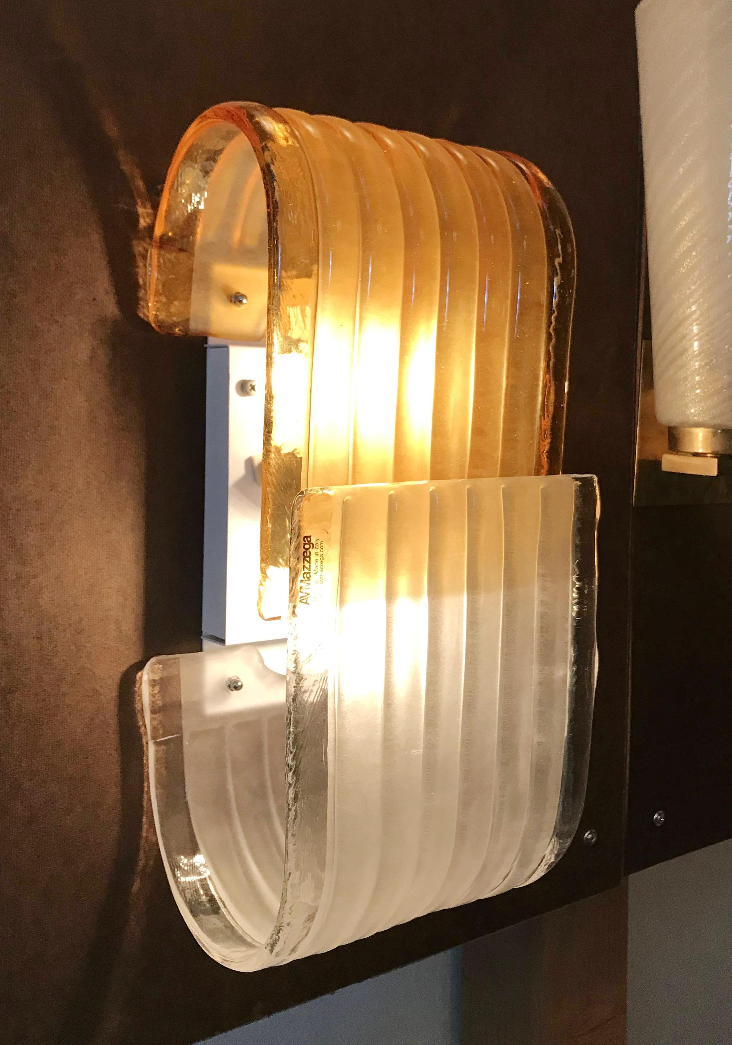 Pair of Mazzega Sconces In Good Condition In Los Angeles, CA