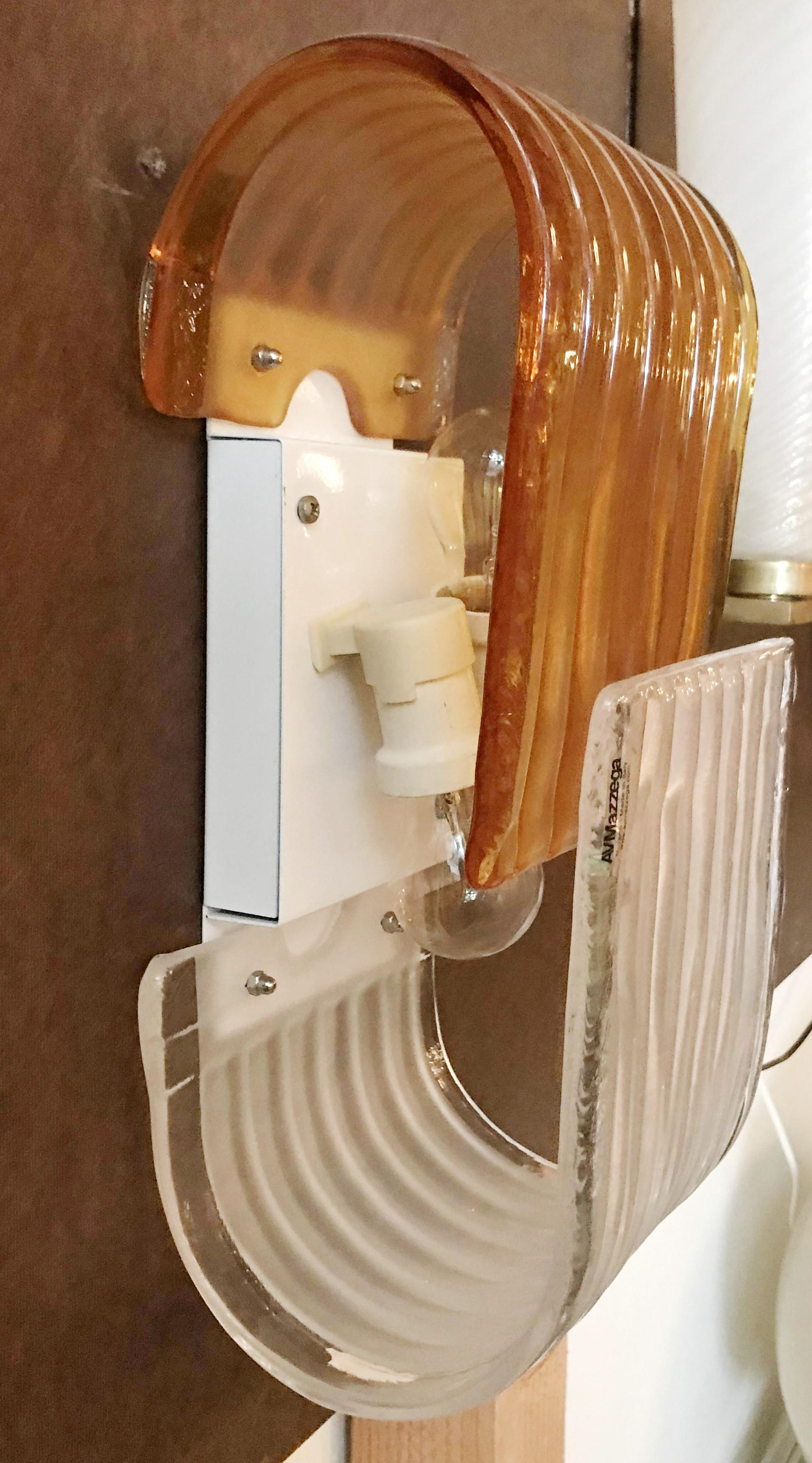 20th Century Pair of Mazzega Sconces