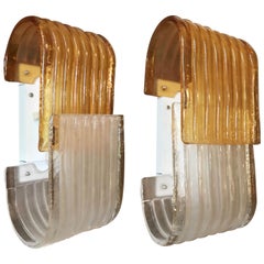 Pair of Mazzega Sconces
