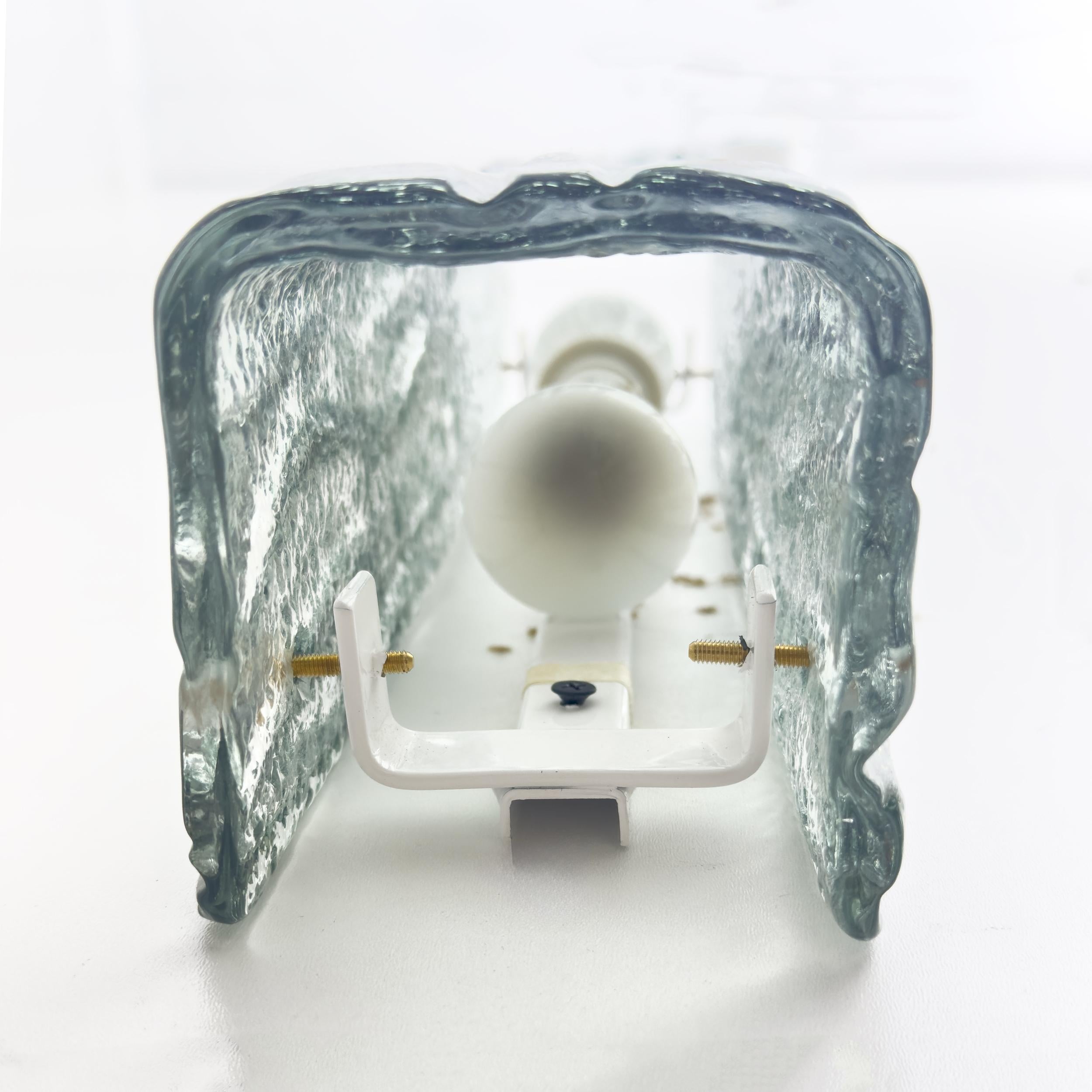 Coppia di lampade in vetro di Murano in stile Mazzega Murano in vendita 3