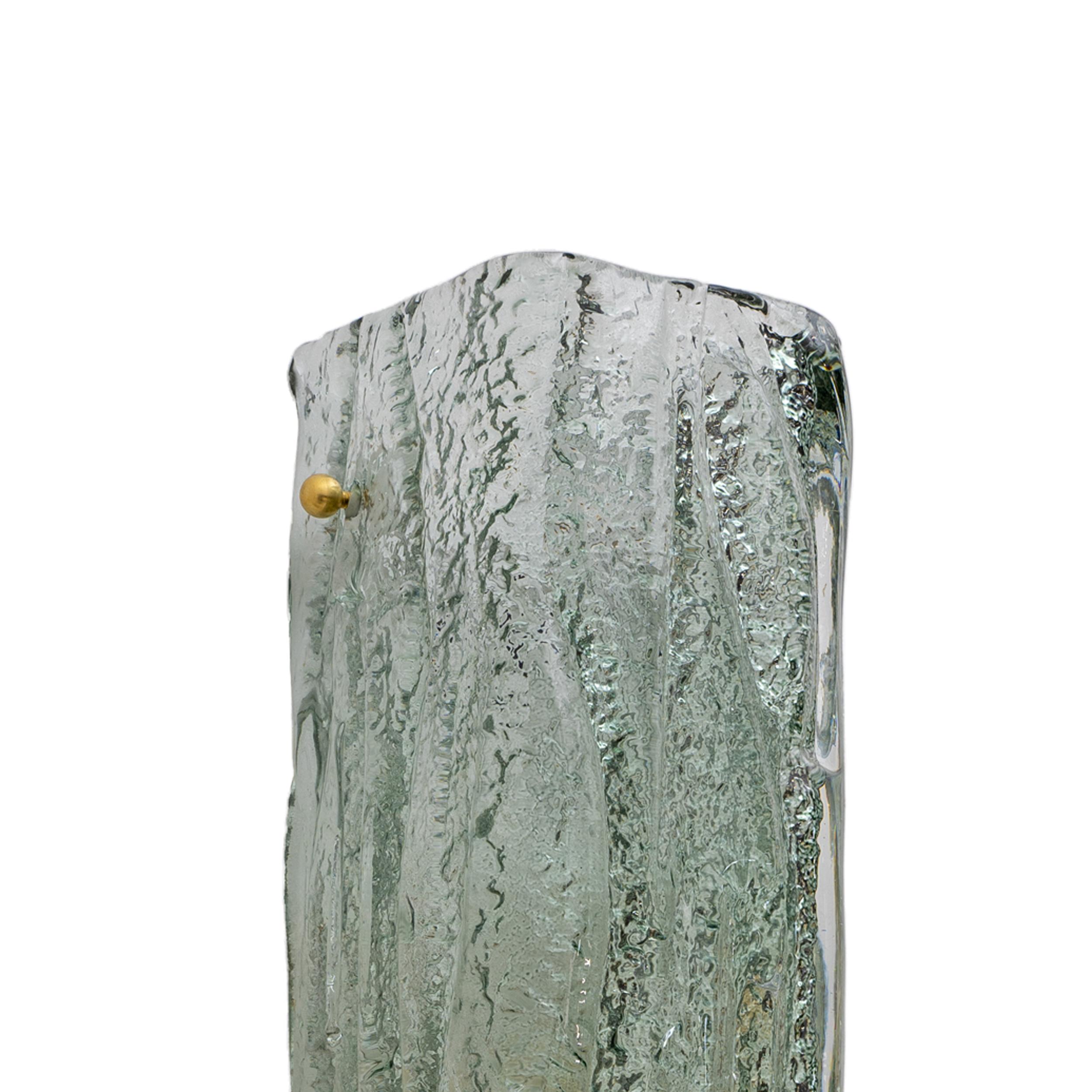 Metallo Coppia di lampade in vetro di Murano in stile Mazzega Murano in vendita