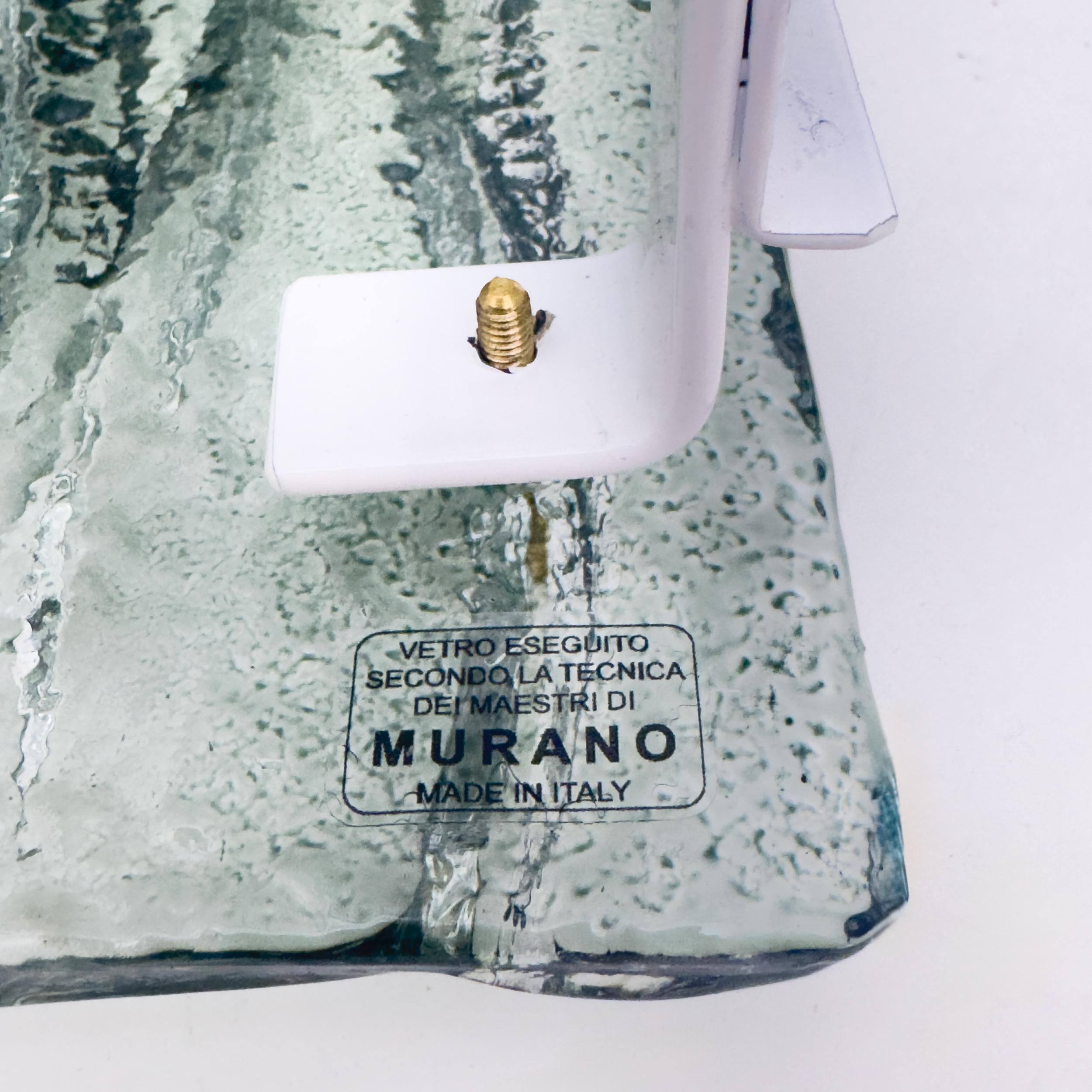 Coppia di lampade in vetro di Murano in stile Mazzega Murano in vendita 2