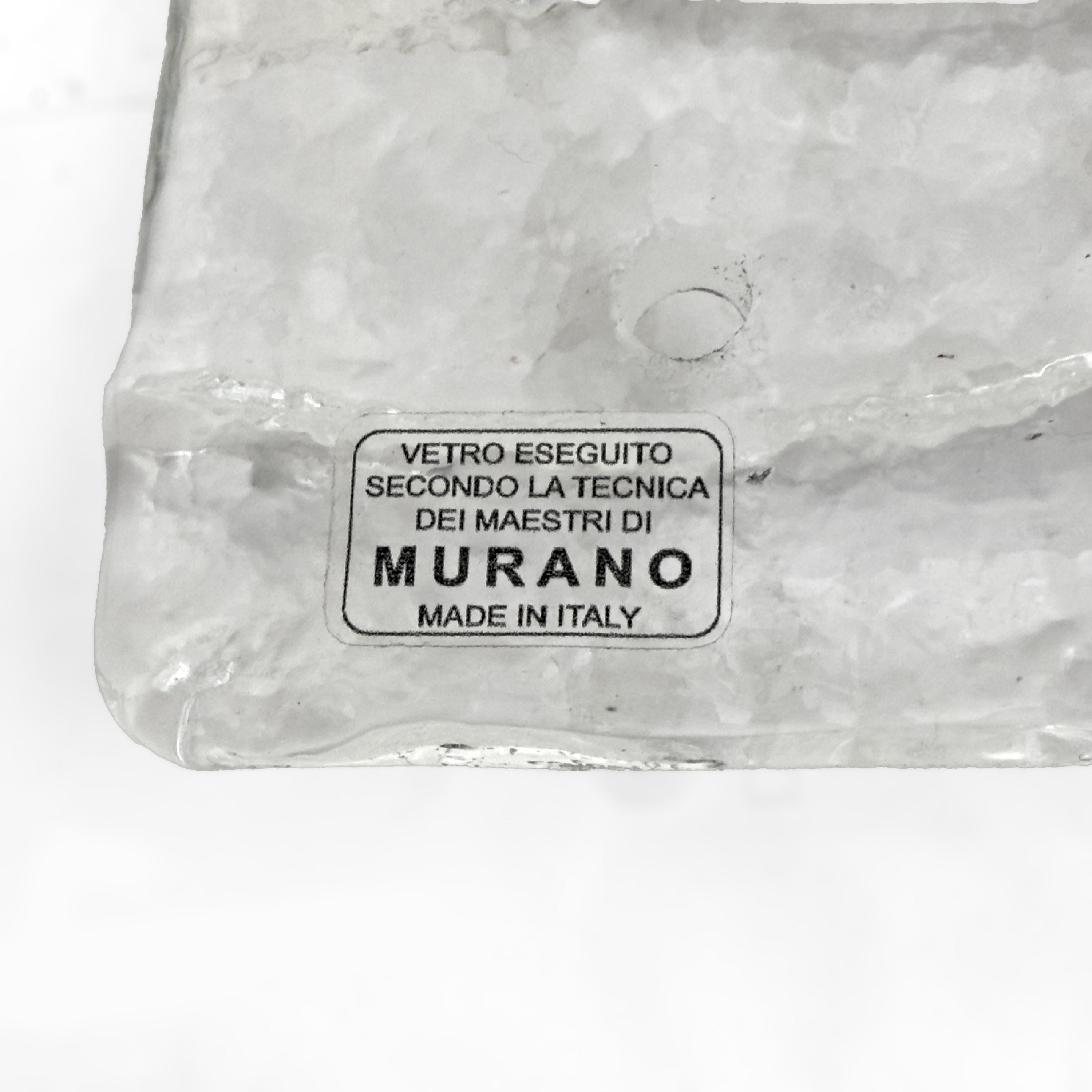 Pair of Mazzega-Style Crystal Natural Murano Glass Sconces For Sale 1
