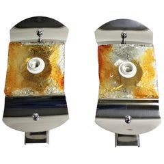 Pair of Mazzega Wall Lamps, 1970s