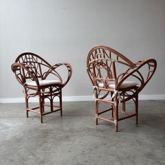 Pair of McGuire Bamboo Butterfly Chairs