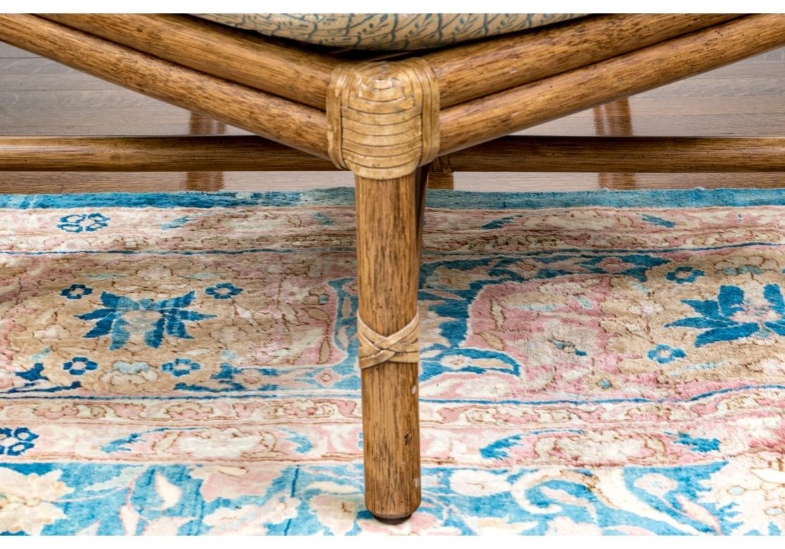 McGuire Boho fauteuils à dossier cible en rotin avec pouf en vente 4