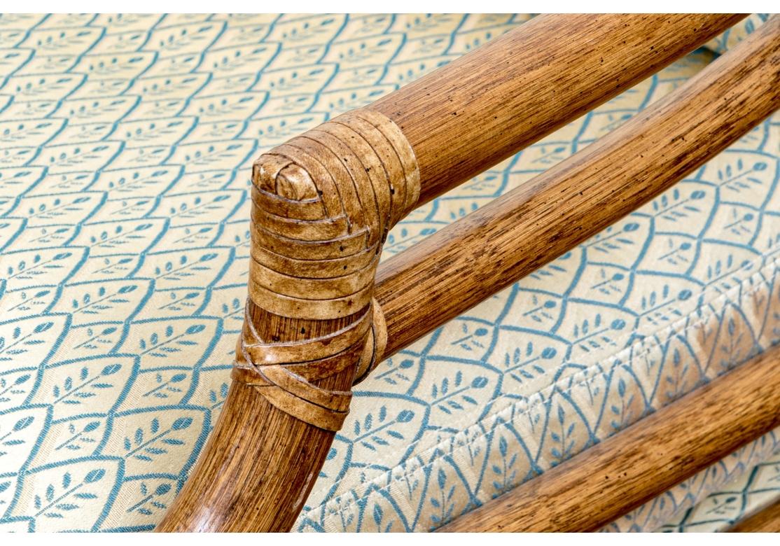 McGuire Boho fauteuils à dossier cible en rotin avec pouf en vente 2
