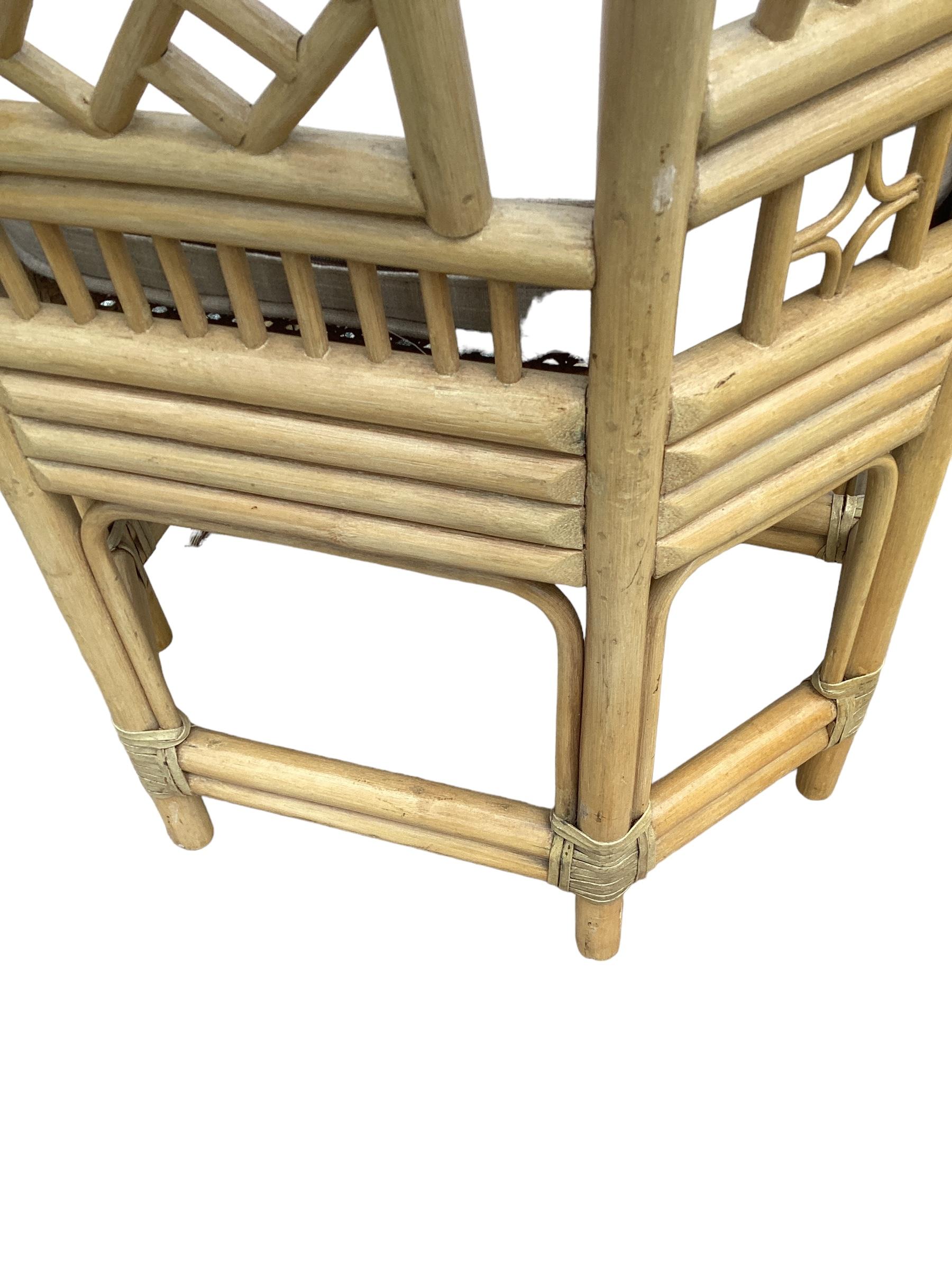 Rattan Pair of McGuire Brighton Pavilion Armchairs