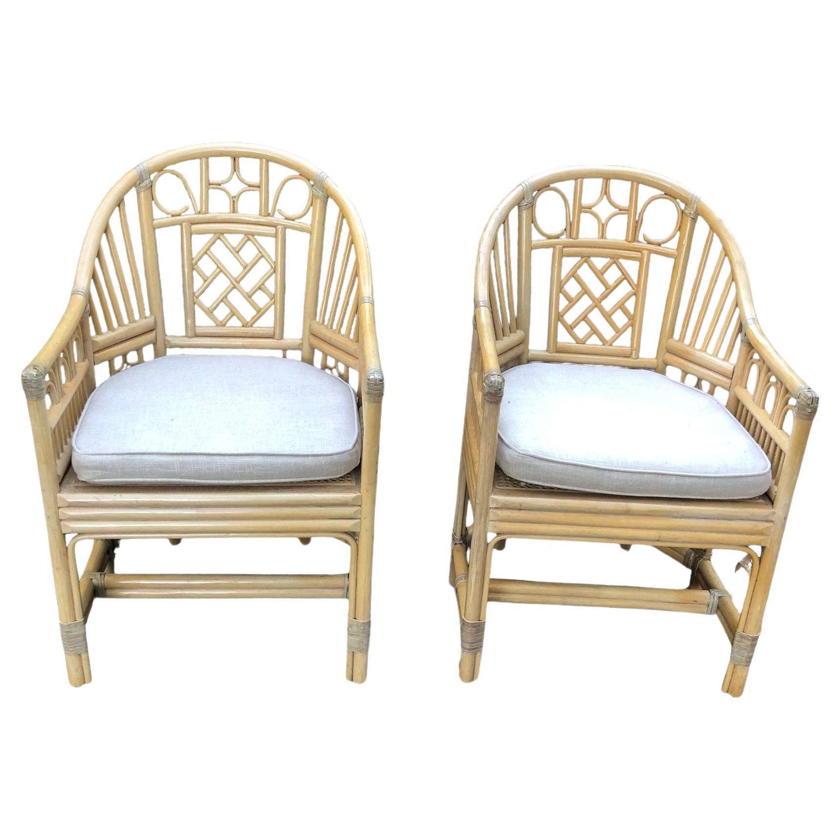 Pair of McGuire Brighton Pavilion Armchairs