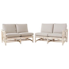 Pair of McGuire California Modern Sectional Sofas