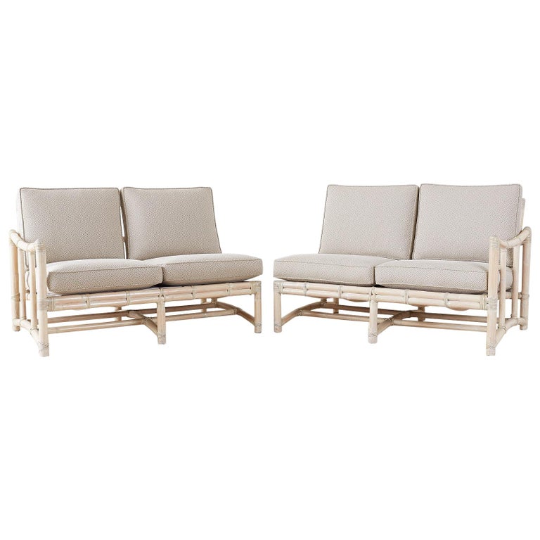 Pair Of Mcguire California Modern Sectional Sofas