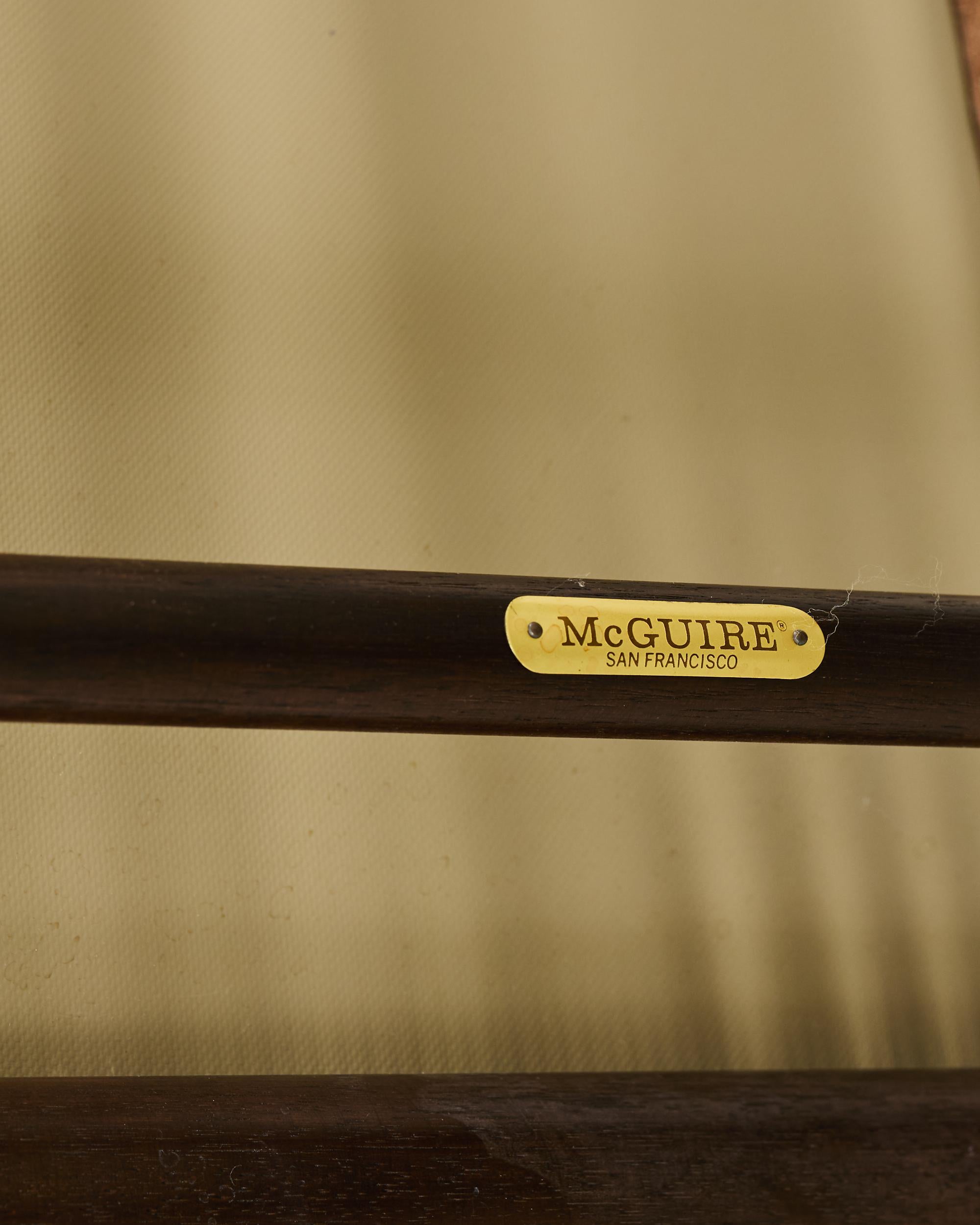 Pair of McGuire Campaign Style Directors Chairs For Sale 5