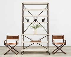 Paire de fauteuils de direction de style Campaigner