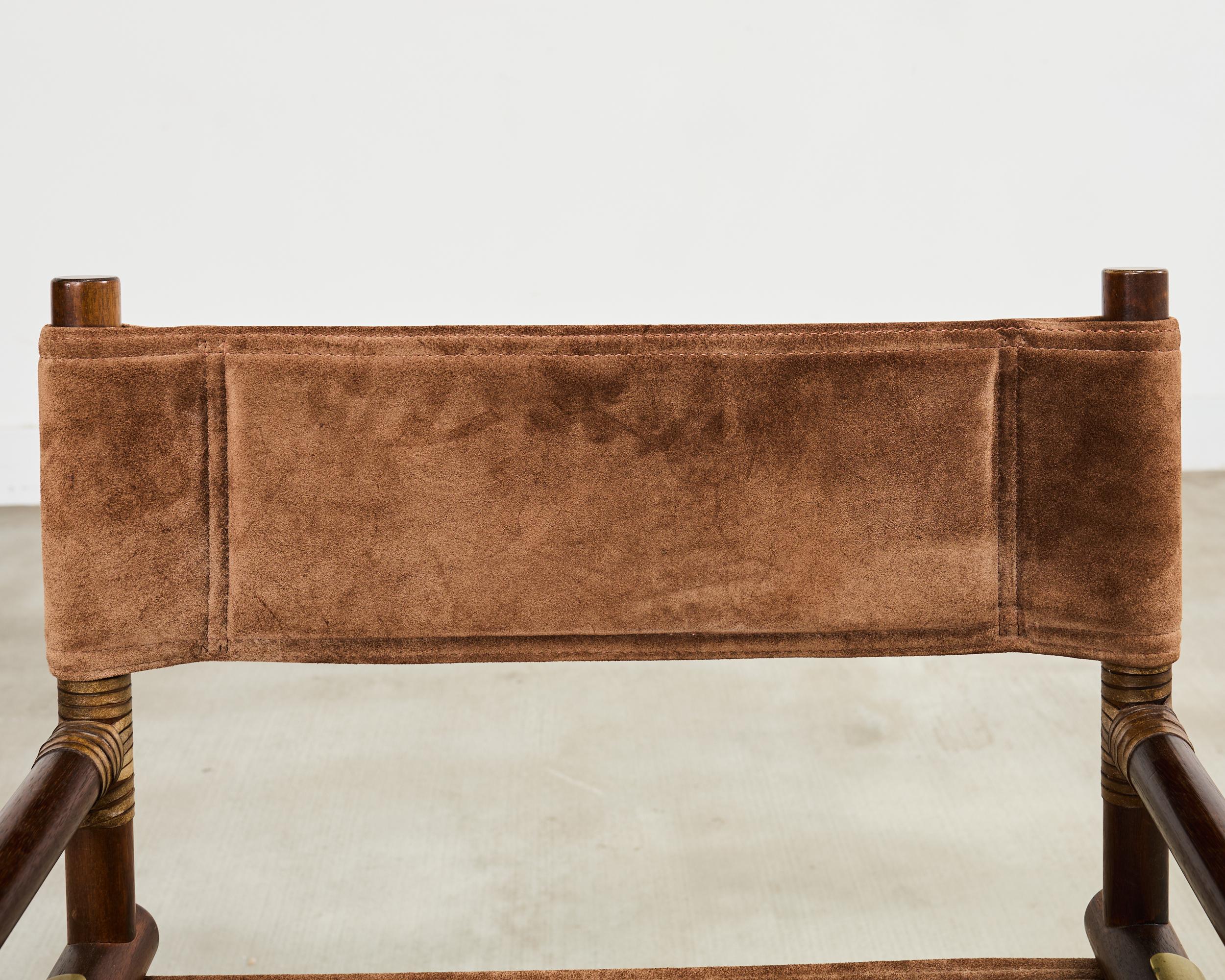 Pair of McGuire Campaign Style Directors Chairs In Good Condition For Sale In Rio Vista, CA
