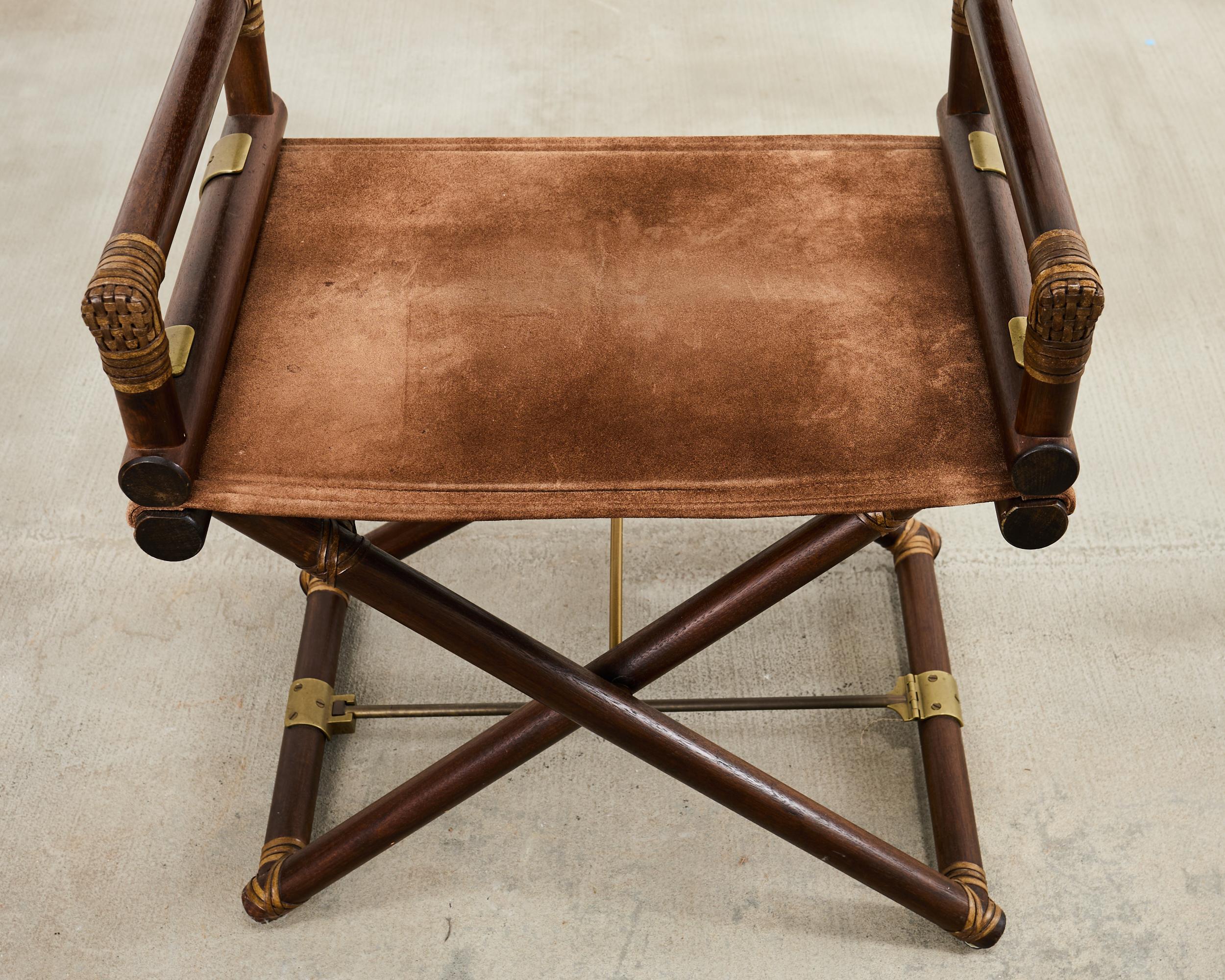 20th Century Pair of McGuire Campaign Style Directors Chairs For Sale