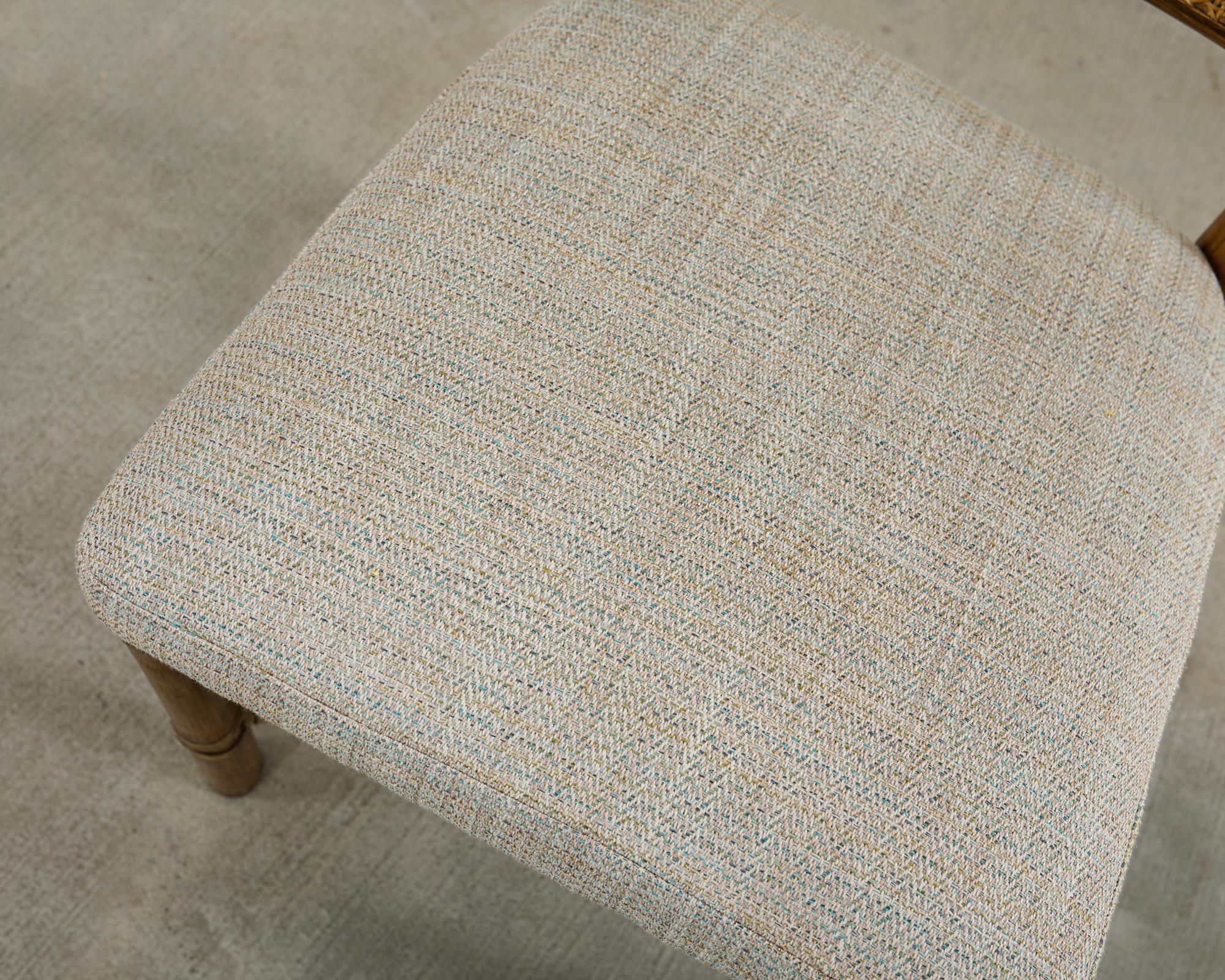 Coppia di sedie da pranzo moderne organiche McGuire in rattan e canna in vendita 9