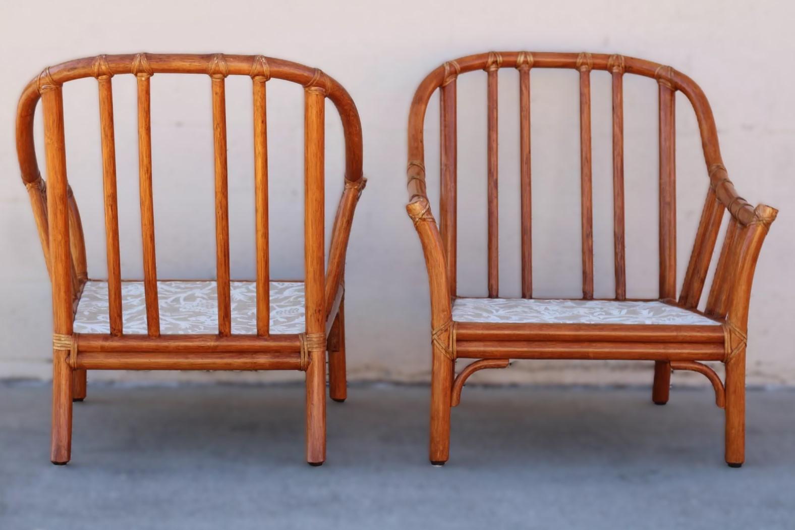 Pareja de tumbonas modernas de ratán orgánico de Elinor McGuire en venta 4