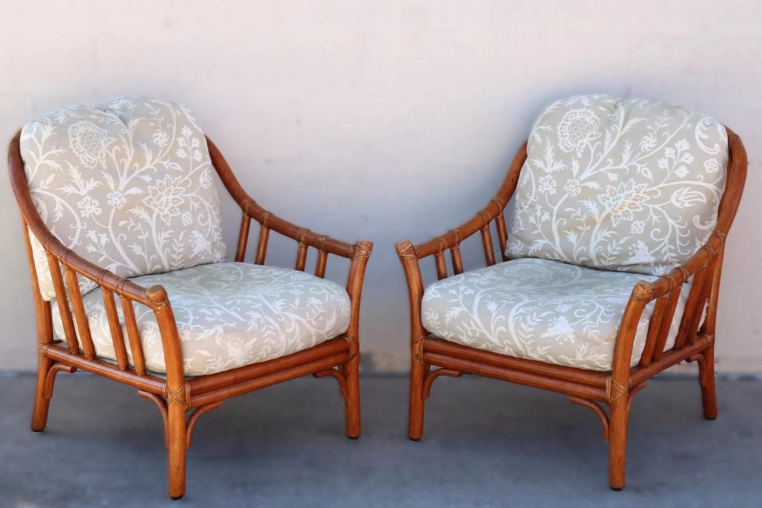 Pareja de tumbonas modernas de ratán orgánico de Elinor McGuire en venta 6