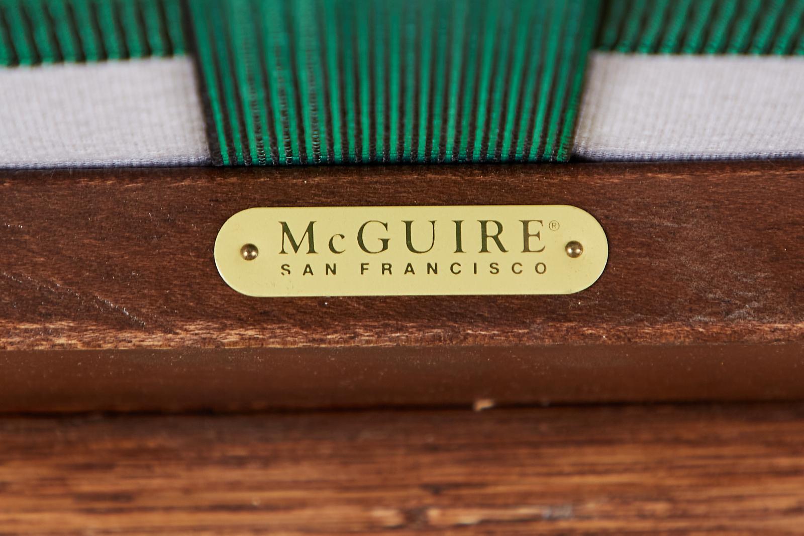 Pair of McGuire Organic Modern Rattan Target Lounge Chairs 6