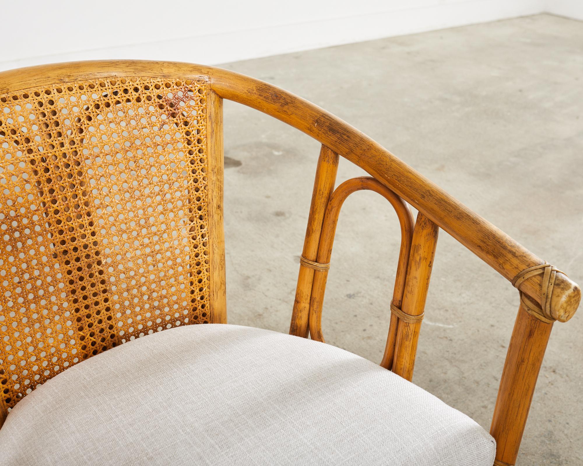 Paire de chaises longues en rotin Cane Barrel de style Modernity Organic en vente 9