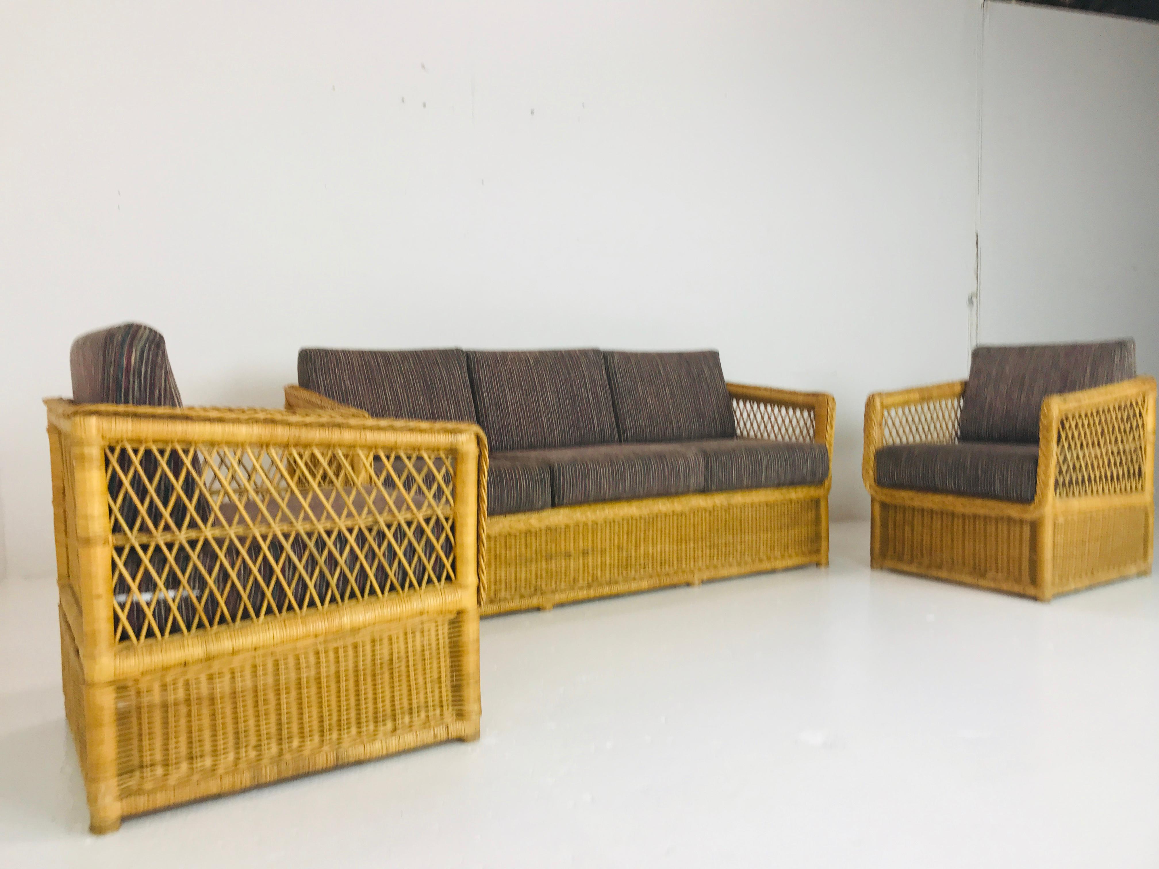 Pair of McGuire Rattan Chairs 7
