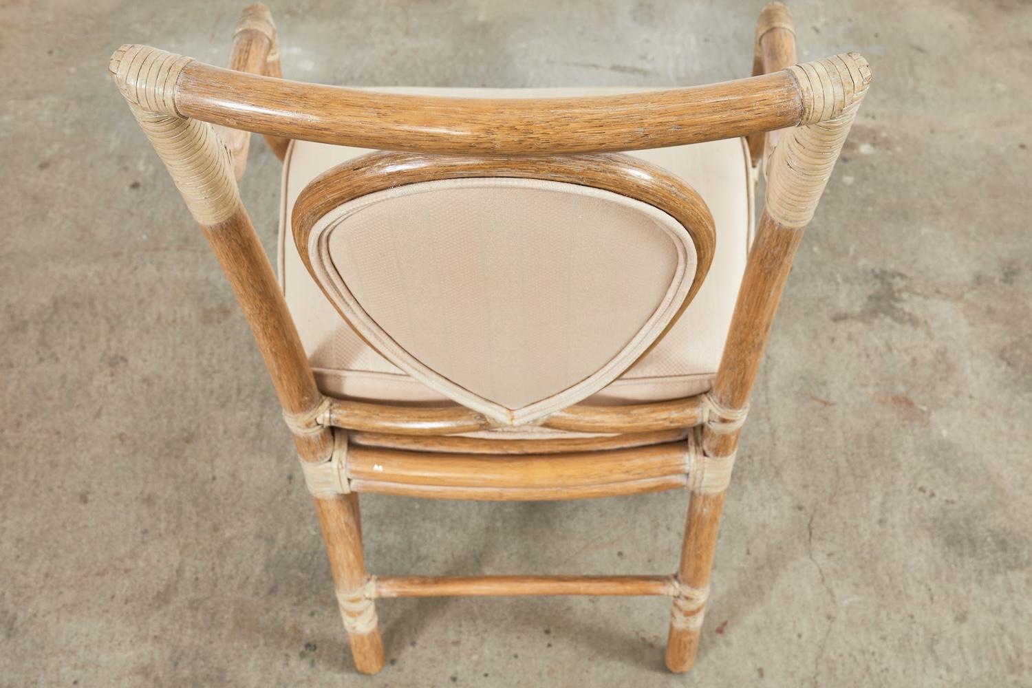 Coppia di poltrone da pranzo Leona Looping in rattan McGuire in vendita 9