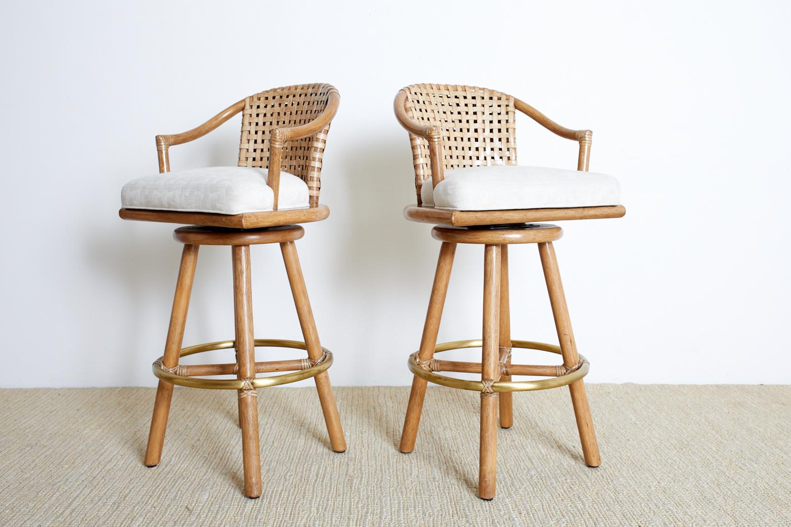 rattan swivel counter stools