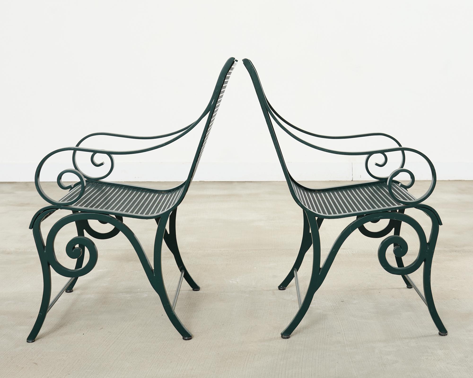 20th Century Pair of McKinnon and Harris Regency Garden Lounge Chairs For Sale