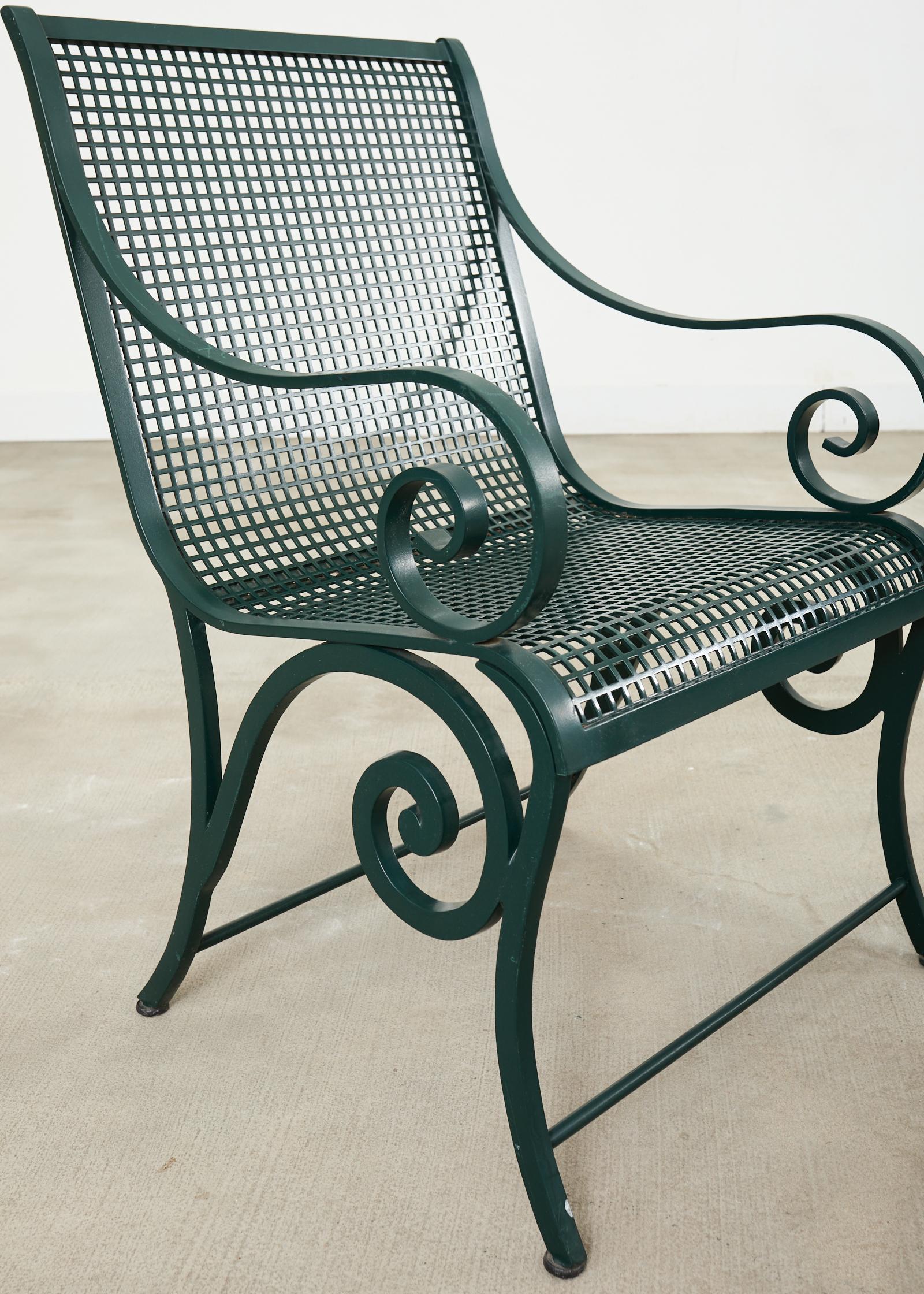 Pair of McKinnon and Harris Regency Garden Lounge Chairs For Sale 1