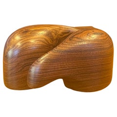 Par de saleros y pimenteros minimalistas de madera de cocobolo MCM de Don Shoemaker