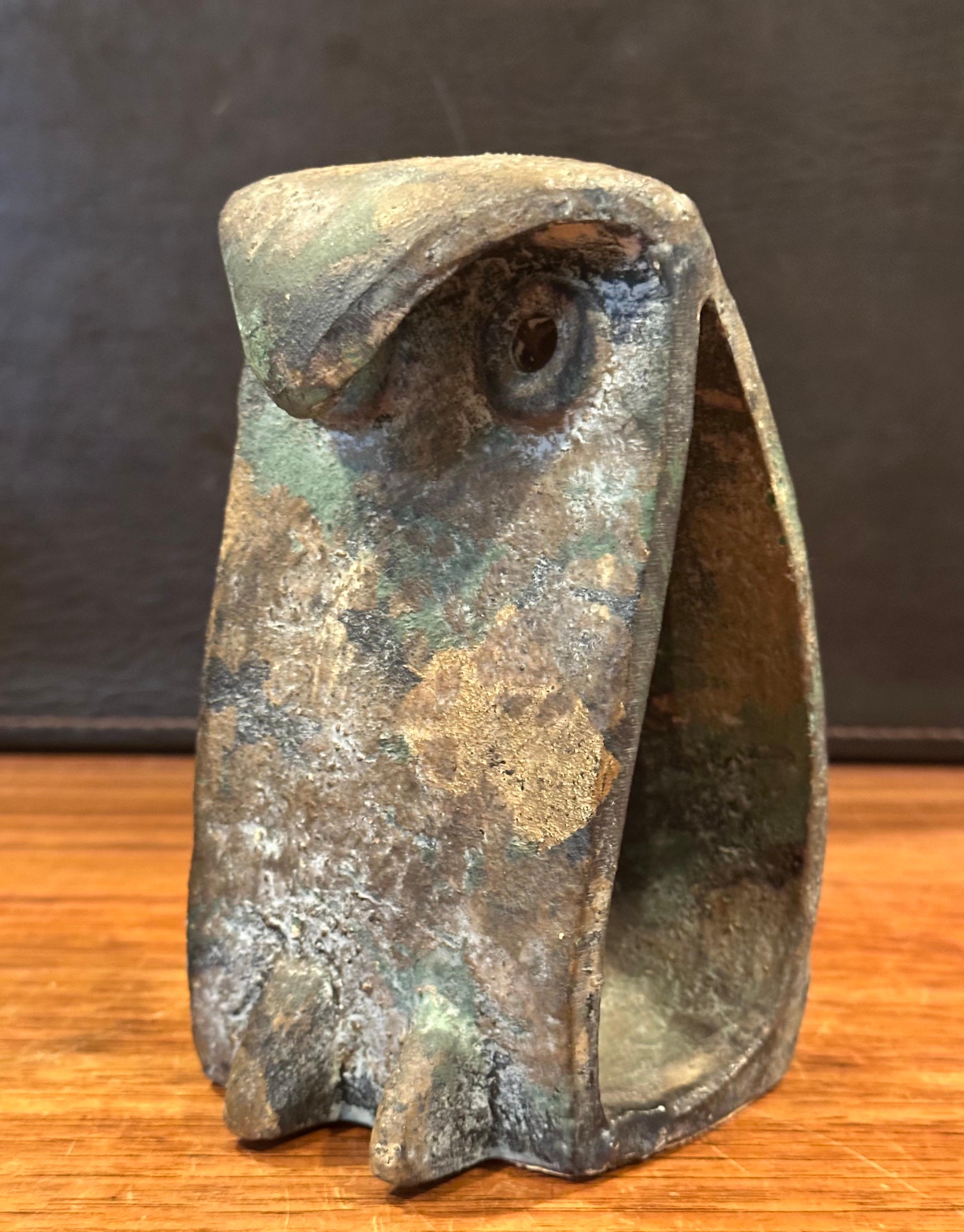 Pair of MCM Forged Iron Brutalist Owl Bookends In the Style of Isamu Noguchi For Sale 8