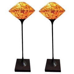 Pair of MCM Italian Pendant Floor Lamps