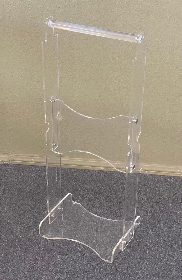 Pair of MCM Lucite Folding TV Trays / Tables For Sale at 1stDibs