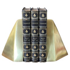 Pair of MCM Sculptural Brass Bookends in the style of William Macowski