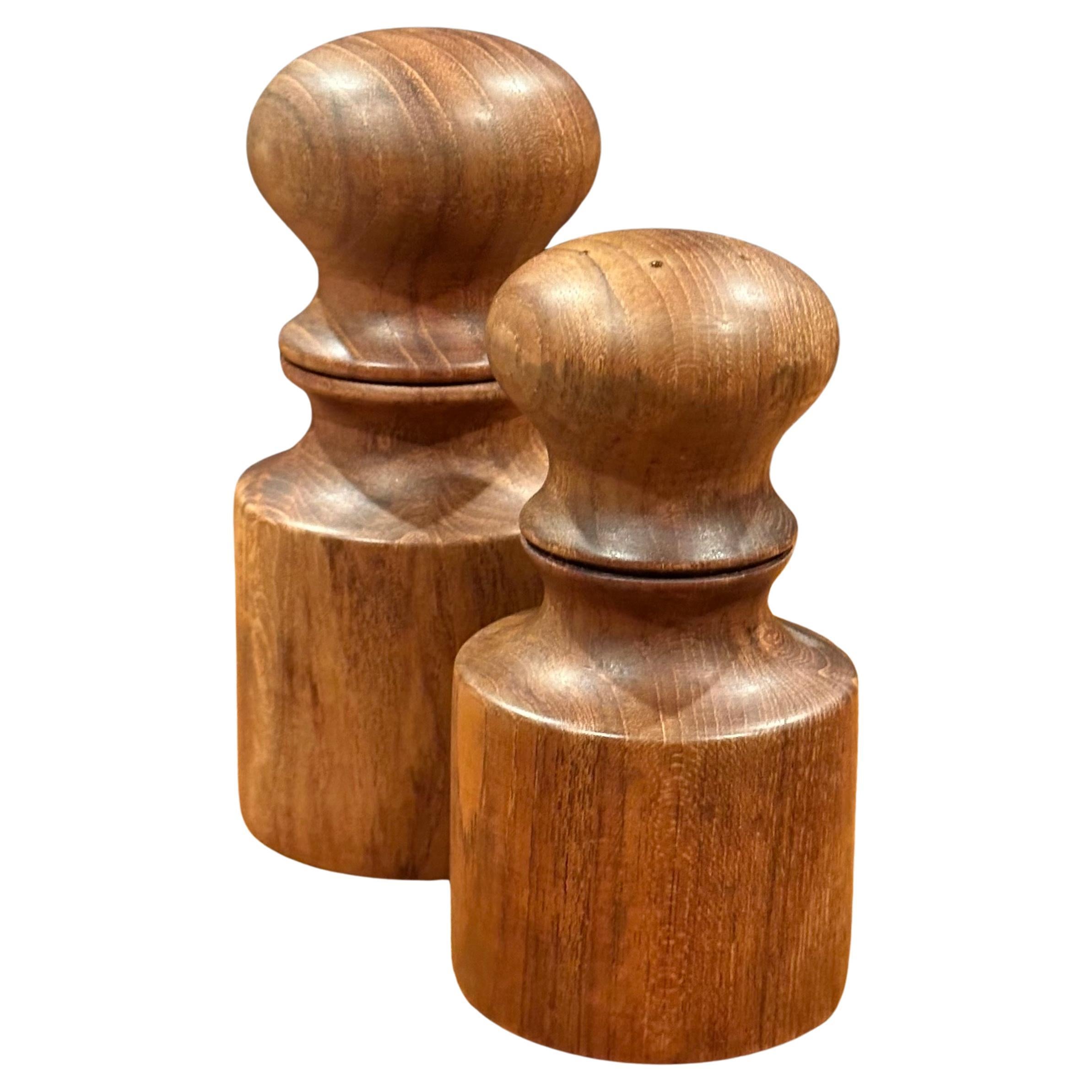 Pair of MCM Teak Salt and Pepper Shakers by Jens Quistgaard for Dansk For Sale