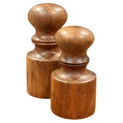 Vintage Pair of MCM Teak Salt and Pepper Shakers by Jens Quistgaard for Dansk