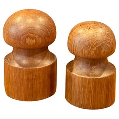 Pair of MCM Teak Salt and Pepper Shakers with Box by Jens Quistgaard for Dansk