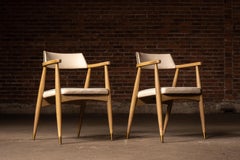 Pair of MCM Walnut Dining Armchairs by Phoenix Chair