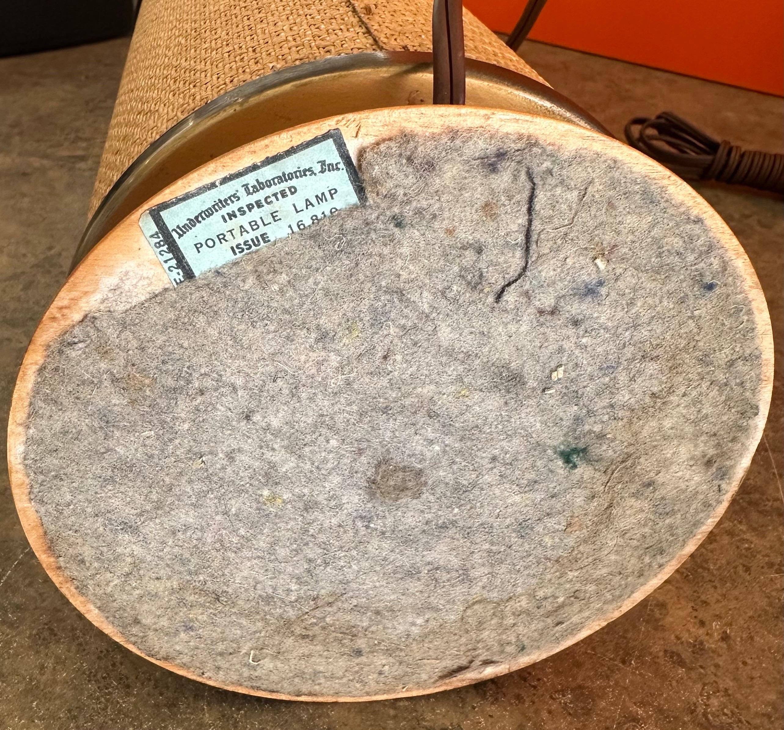 Paire de lampes de table en rotin tressé MCM en vente 5