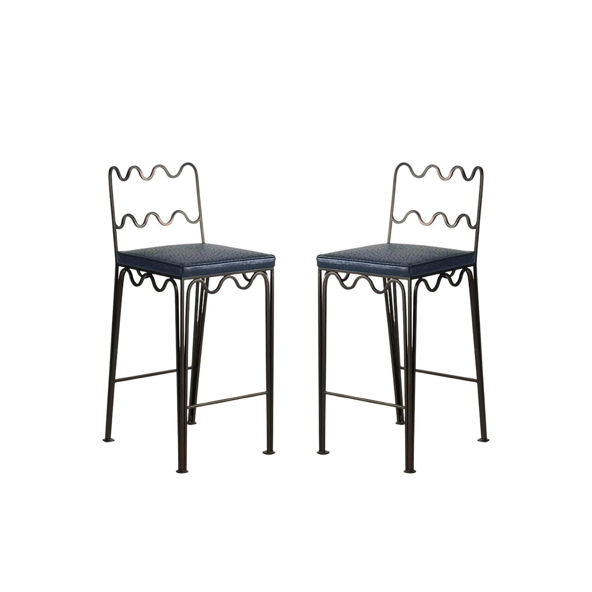 Pair of 'Méandre' Counter Stools by Design Frères in COL
