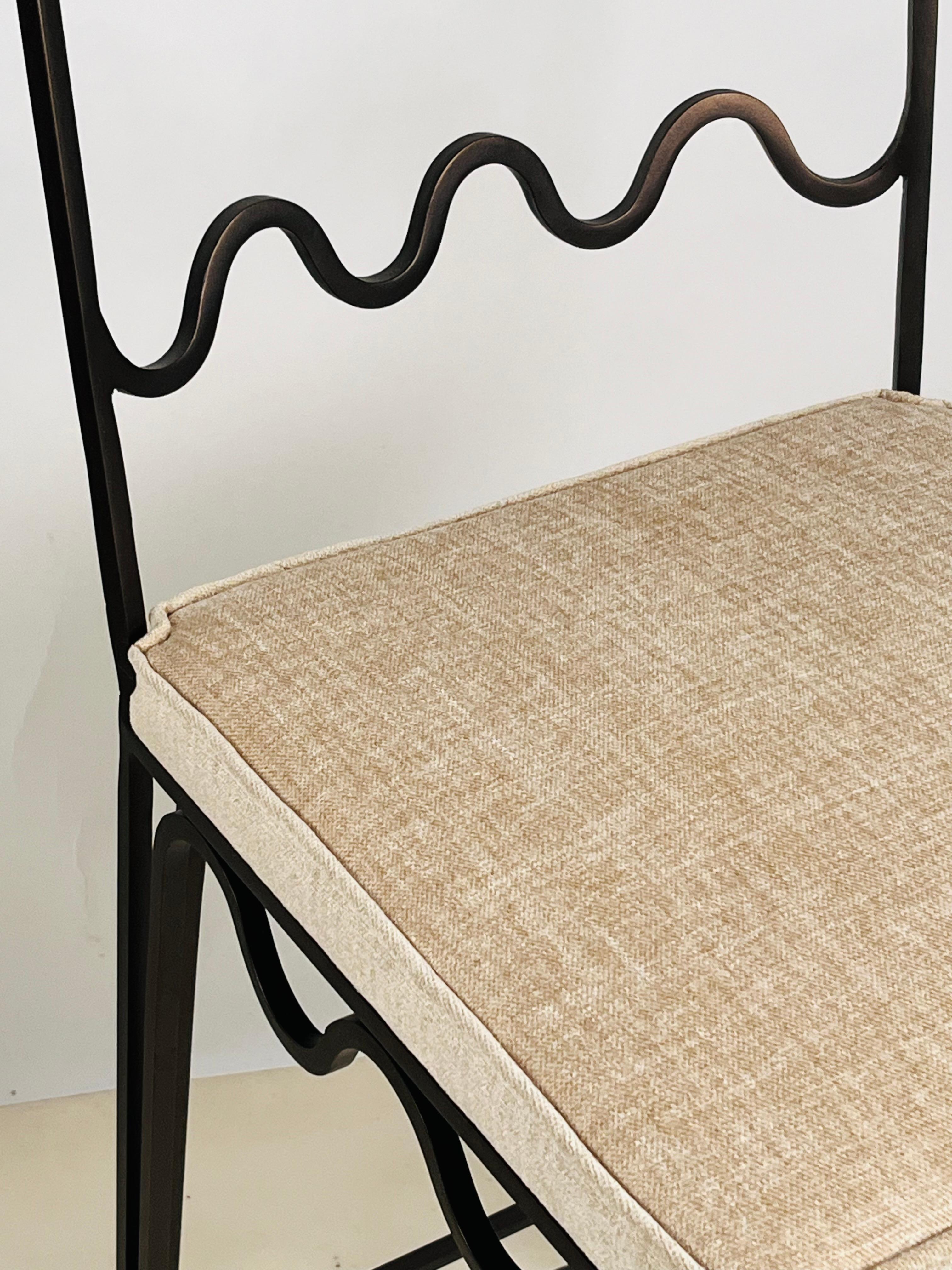Pair of 'Méandre' Counter Stools by Design Frères in COM For Sale 1