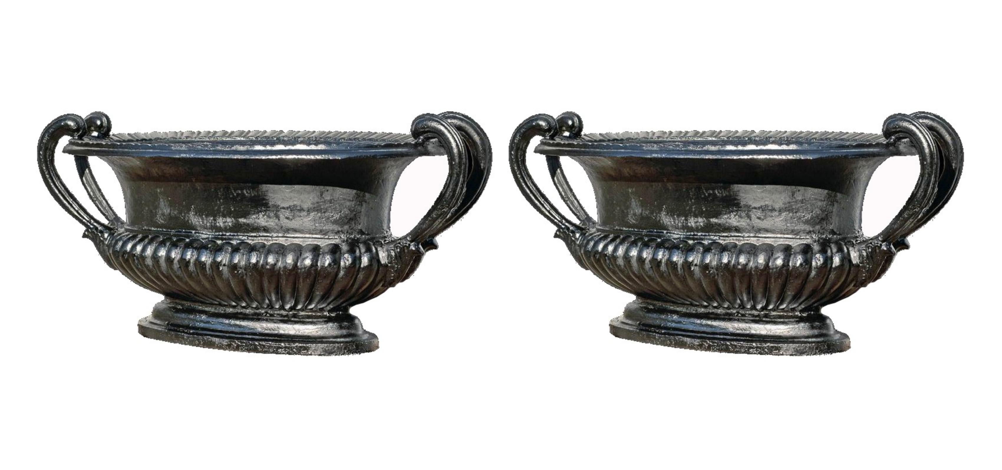 Renaissance Pair of Medici - Tuscany Pot with Handles Early 20th Century For Sale