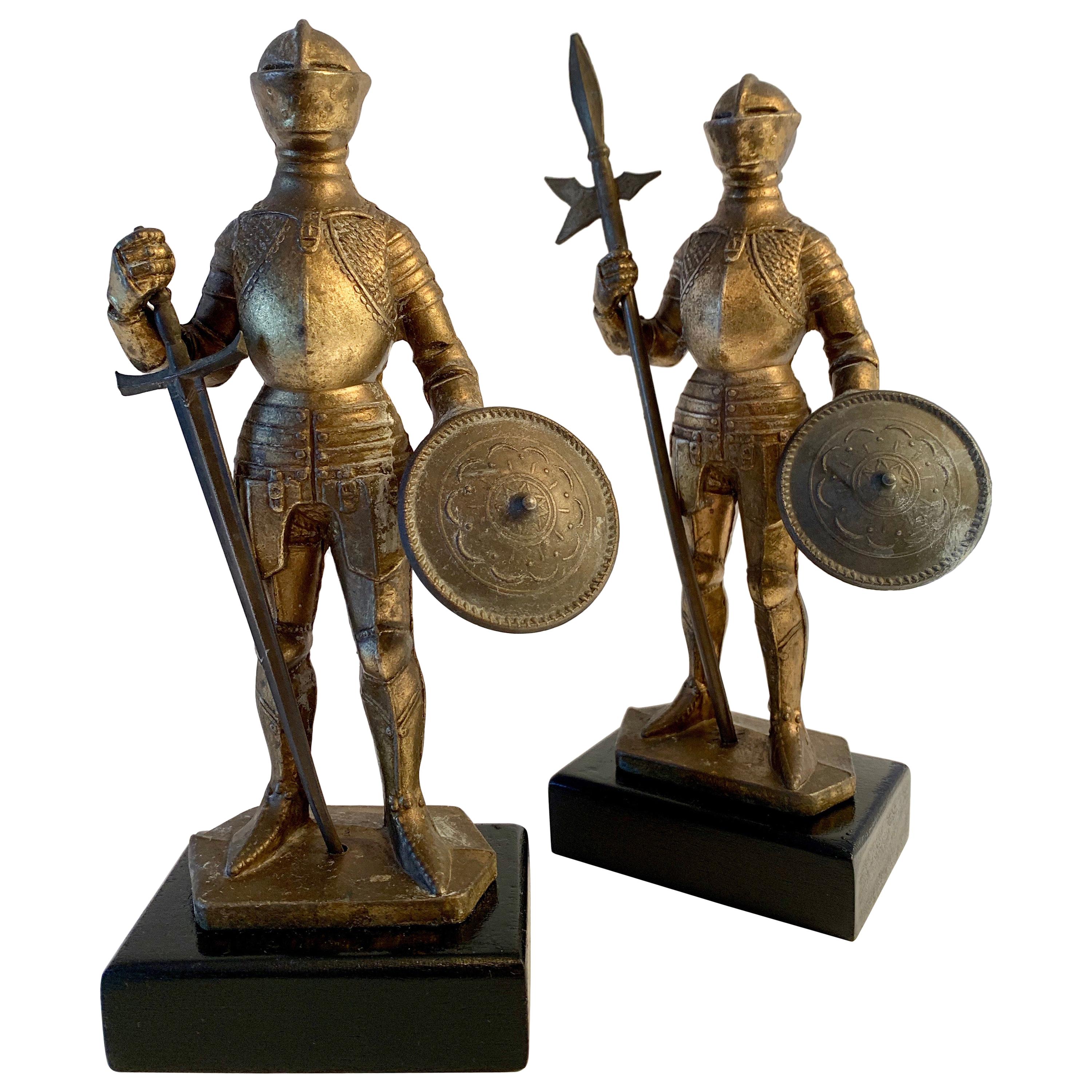 Pair of Medieval Knight Bookends