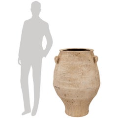 pair of Mediterranean 19th century patinated Terra Cotta olive jars