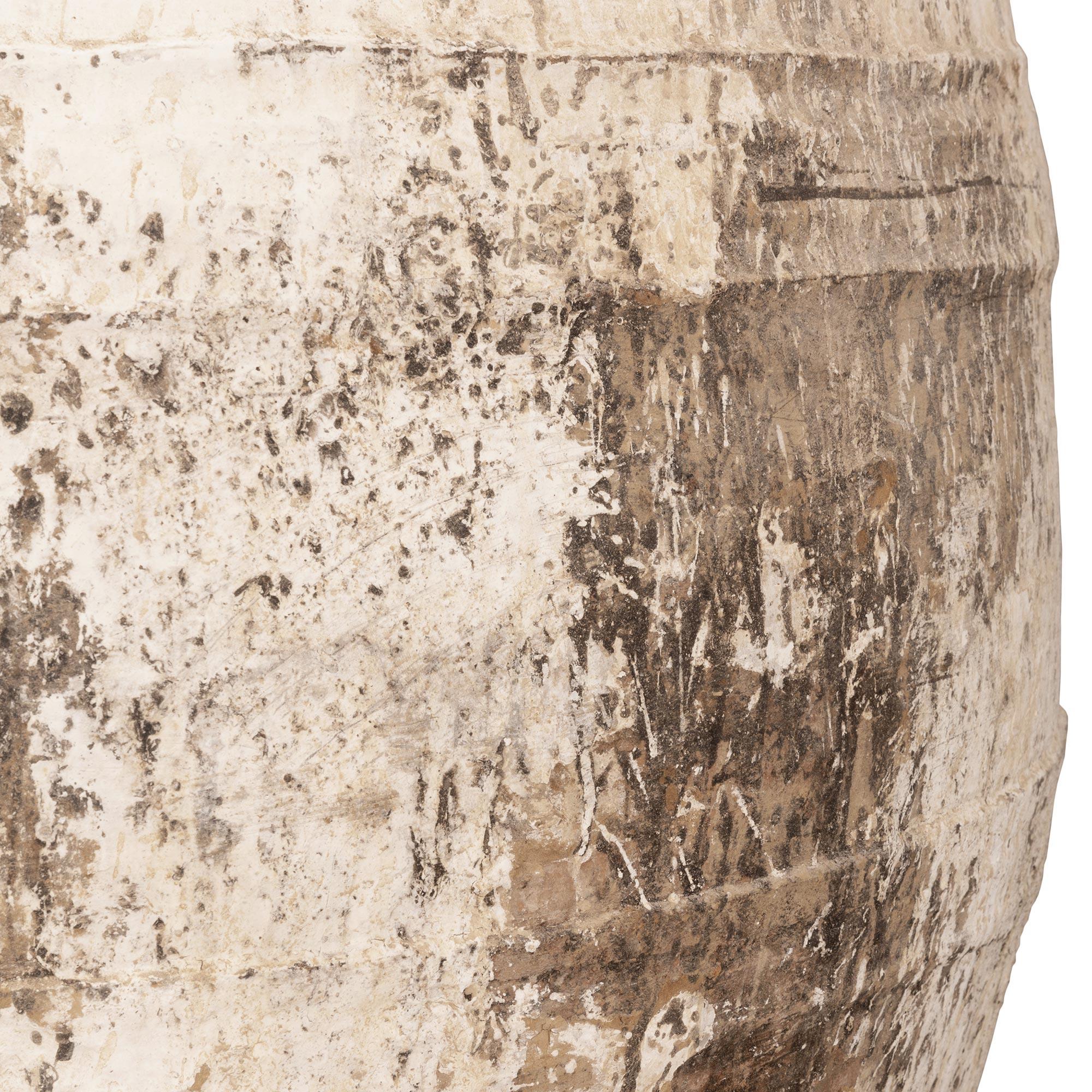 Pair Of Mediterranean 19th Century Patinated Terra Cotta Olive Jars In Good Condition In West Palm Beach, FL