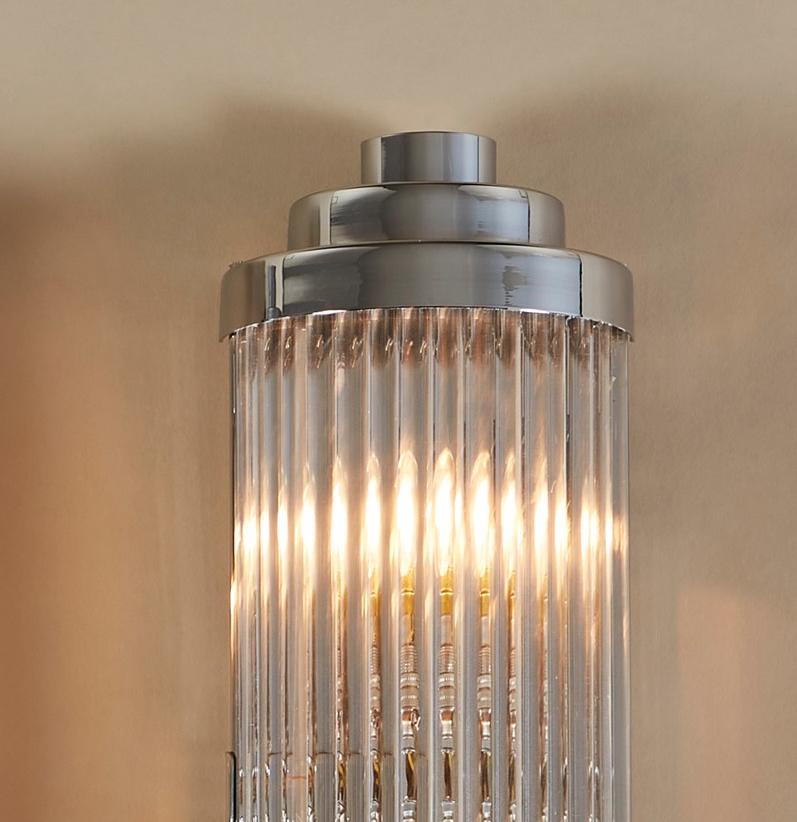 Paar italienische Ravello Wall Lights aus Chrom und Glas mit 3 Stufen Detail (Italienisch) im Angebot
