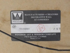 Pair of Medium Large Oval Gold Gild Leaf Pattern Frame Mirrors