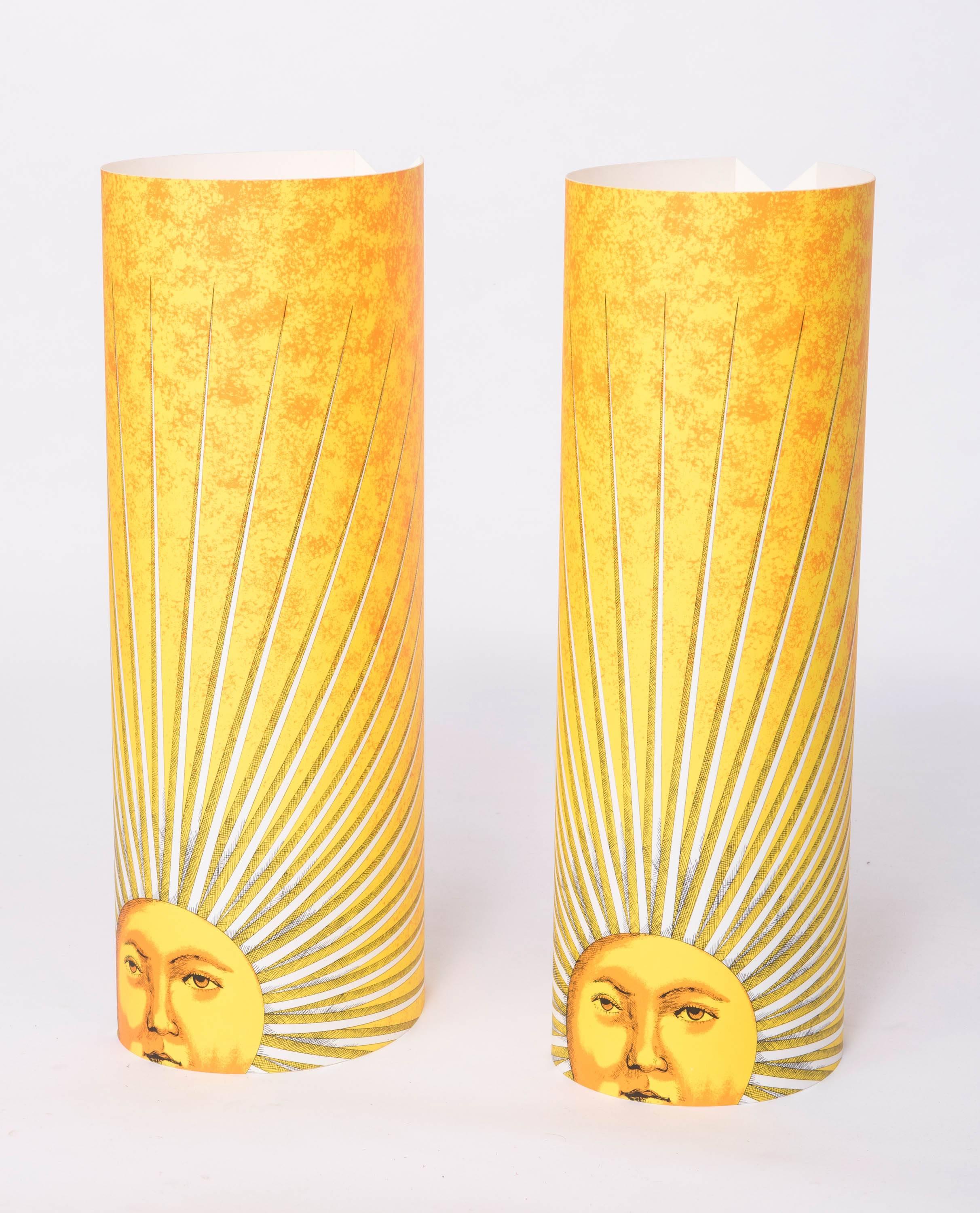 Italian Pair of Medium Size Perspex Table Lamps 